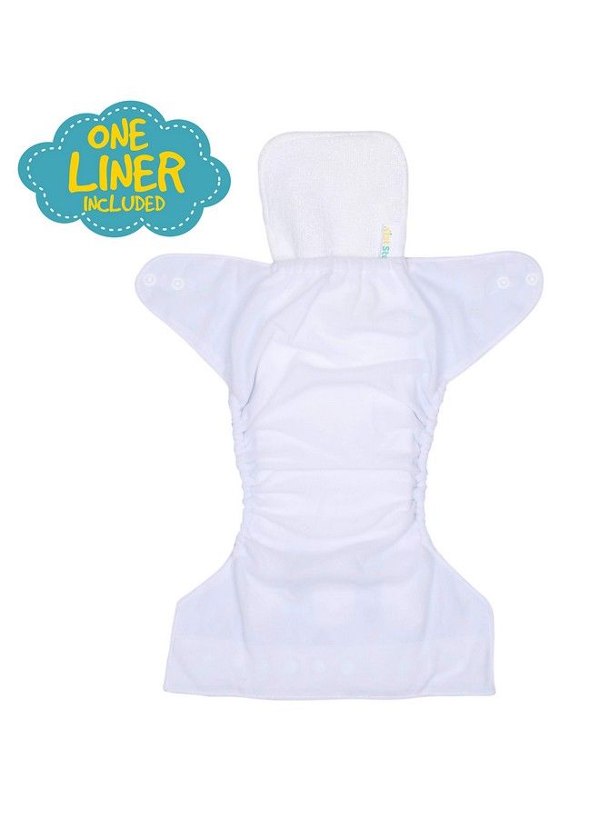 Size Freesize Adjustable Washable And Reusable Diaper With Diaper Liner (Wheels)