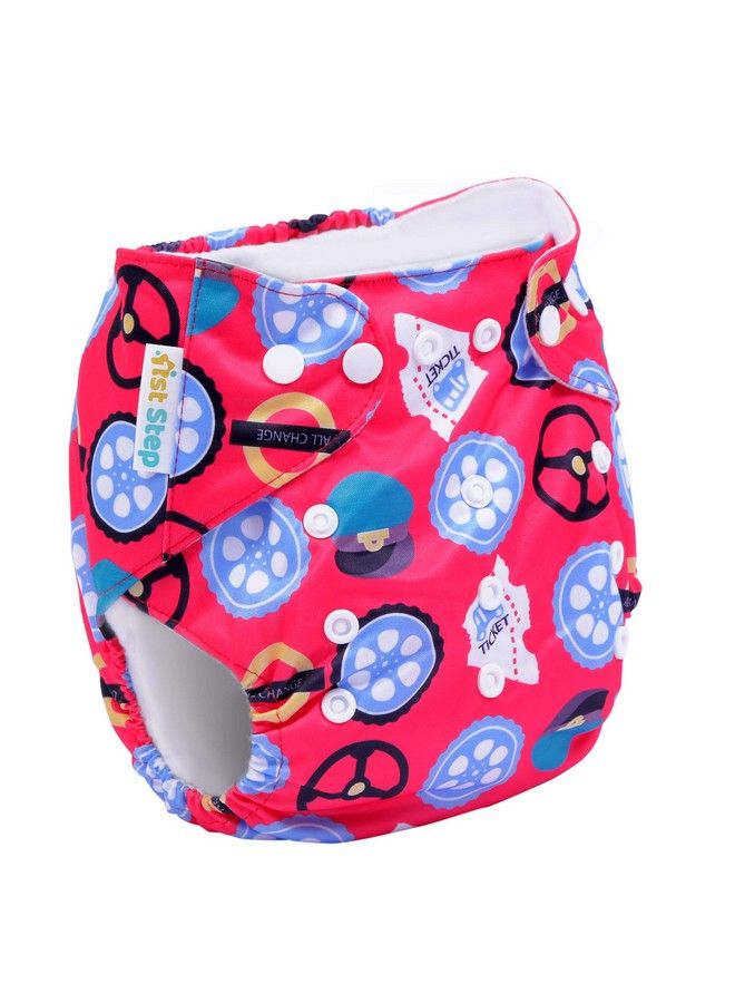 Size Freesize Adjustable Washable And Reusable Diaper With Diaper Liner (Wheels)