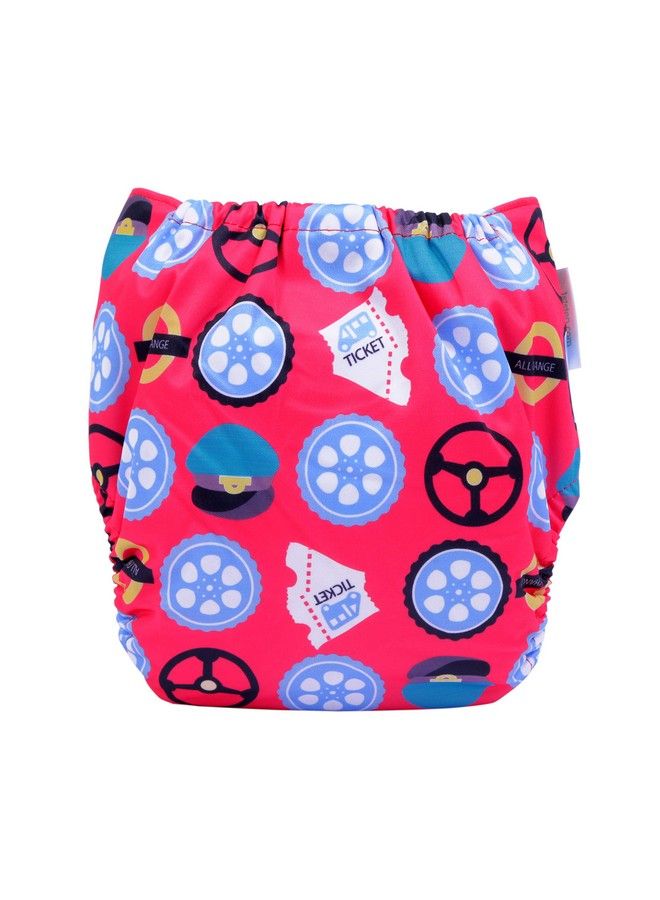 Size Freesize Adjustable Washable And Reusable Diaper With Diaper Liner (Wheels)