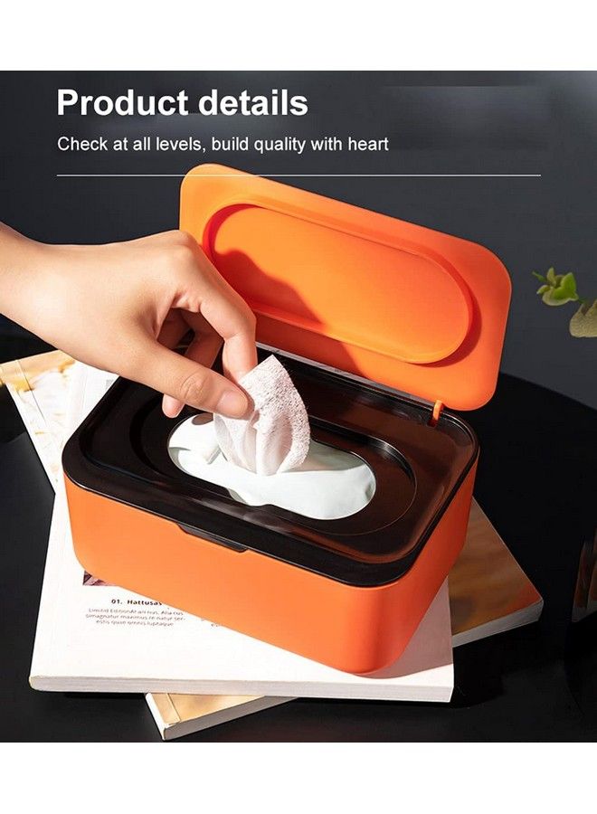 Wipes Dispenser With Silicone Nonslip Pad Large Capacity Baby Wipes Holders Case Keeps Wipes Fresh Wipes Container Dustproof Tissues Wipes Case With Lid