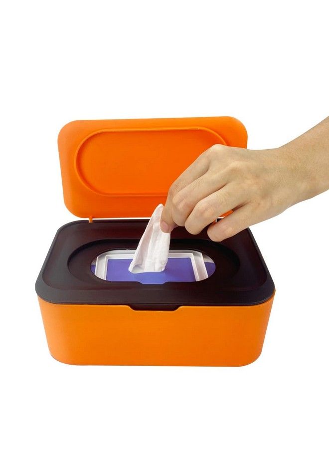 Wipes Dispenser With Silicone Nonslip Pad Large Capacity Baby Wipes Holders Case Keeps Wipes Fresh Wipes Container Dustproof Tissues Wipes Case With Lid