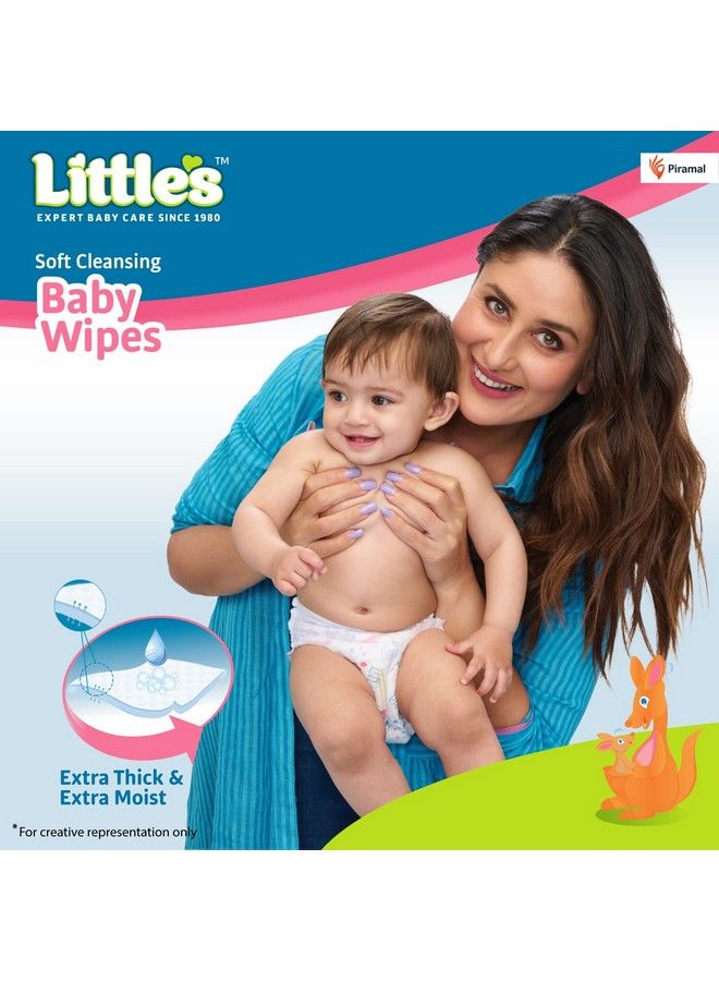 Soft Cleansing Baby Wipes Lid 80 Wipes (Pack Of 2)