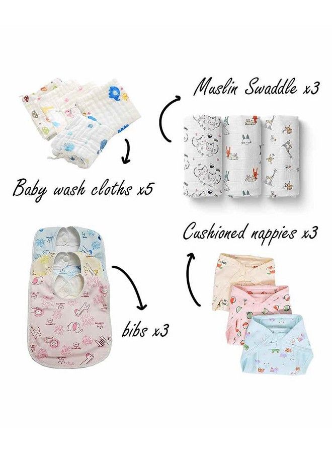 New Born Baby Essentials Gift Box Multicolorpack Of 35