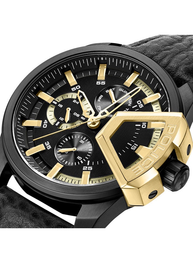 men Analog Round Shape Stainless Steel Wrist Watch JF00057 - 46 Mm