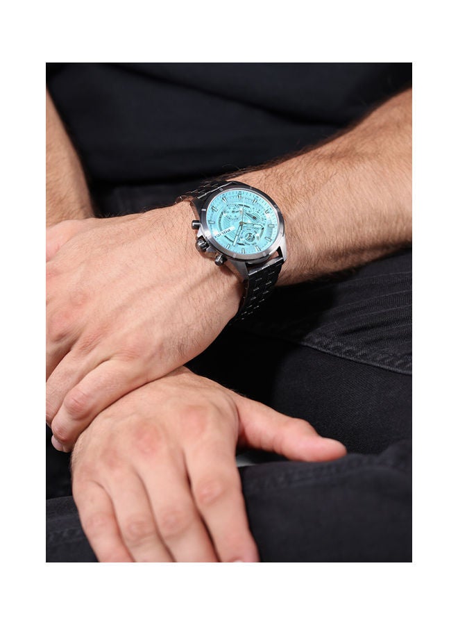 men Analog Round Shape Stainless Steel Wrist Watch JK00046 - 45 Mm