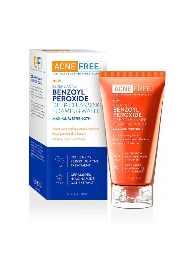 Severe Acne 10% Benzoyl Peroxide Foaming Cleansing Wash 5 Ounce