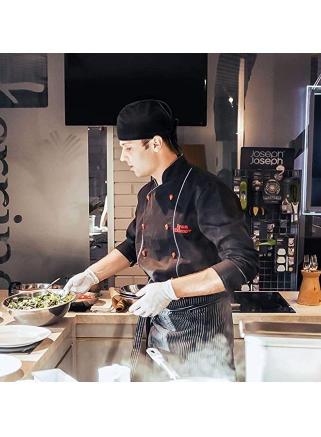 Chef Hat Womens Cooking Hats Elastic Back Skull Cap Chef Hat with Ties Unisex Adjustable Kitchen Cooking Chef Cap for Men Women for Kitchen Cooking Service and Other Work 3 pieces