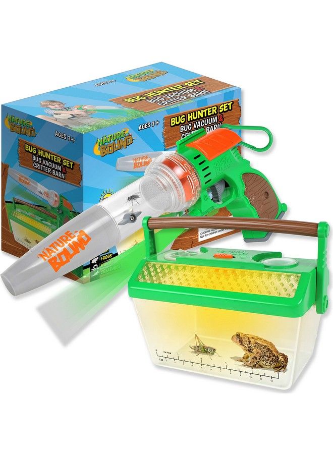 Bug Catcher Vacuum With Light Up Critter Habitat Case For Backyard Exploration Complete Kit For Kids Includes Vacuum And Cage Green