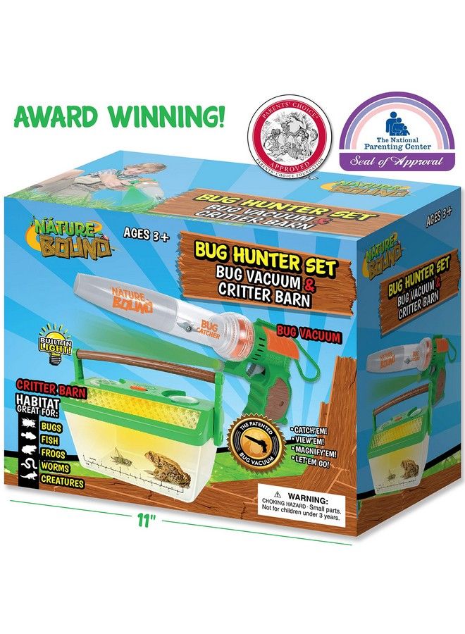 Bug Catcher Vacuum With Light Up Critter Habitat Case For Backyard Exploration Complete Kit For Kids Includes Vacuum And Cage Green