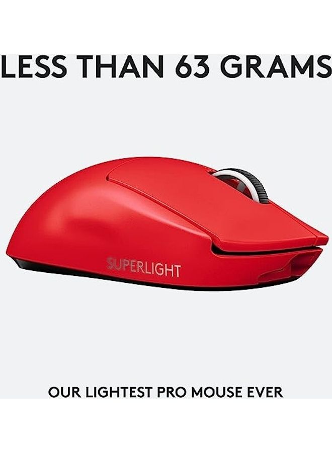 Logitech G Pro X Superlight Wireless Gaming Mouse - Red