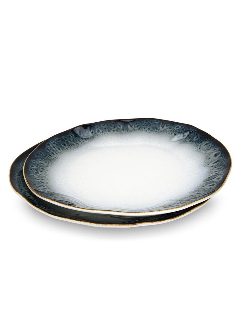 Set of 2 Dinner Plates 26cm Galactica, Porcelain Plate For Serving, Main Courses And Meals, Microwave, Oven, and Dishwasher Safe, Scratch Resistant, Kitchen Tableware