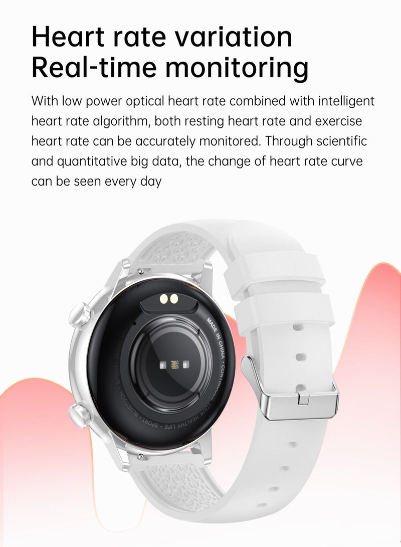 Round Amoled Screen Smart Watch Women Hk39 1.1inch Magnetic Charge Call Waterproof IP68 NFC FitCloudPro APP Smart Watch