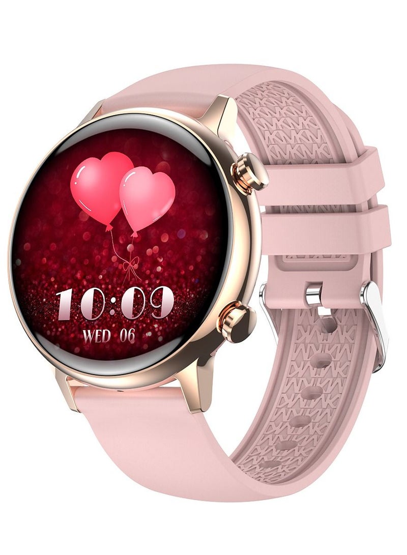 Round Amoled Screen Smart Watch Women Hk39 1.1inch Magnetic Charge Call Waterproof IP68 NFC FitCloudPro APP Smart Watch