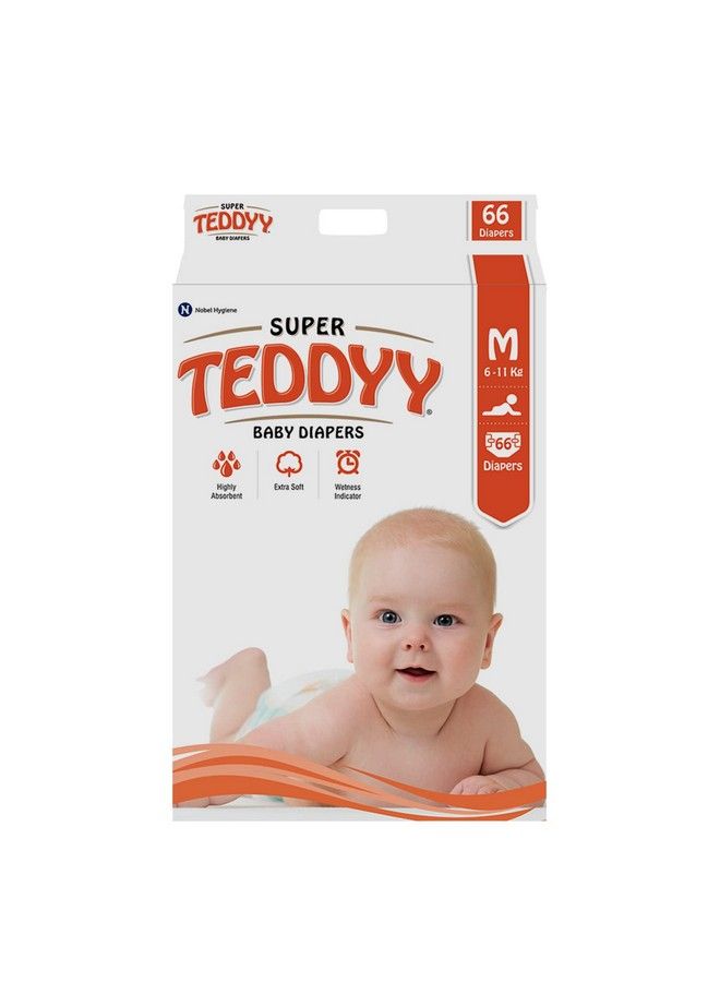 Baby Tape Diapers Super Medium 66 Count (Pack Of 1)