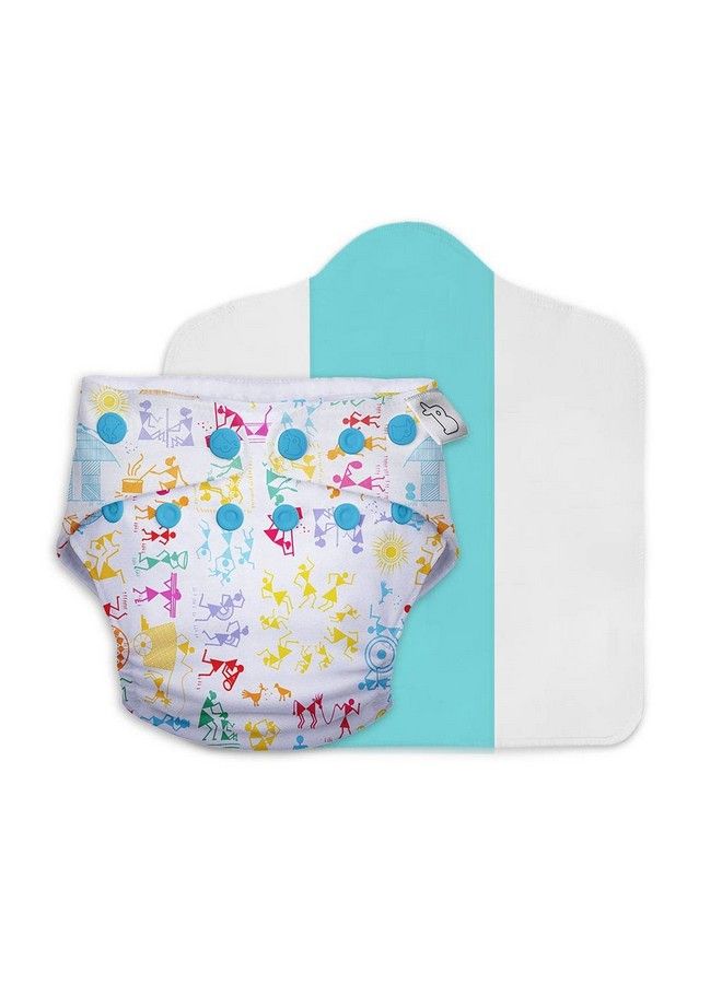 Pack Of 2 Cloth Diapers For Babies And Xtrahydrating™ Wipes72 Packfreesize Washable & Reusable Waterproof Adjustable Cloth Diaper For Babies From 517Kgs;Diaper With 2 Dry Feel Pad