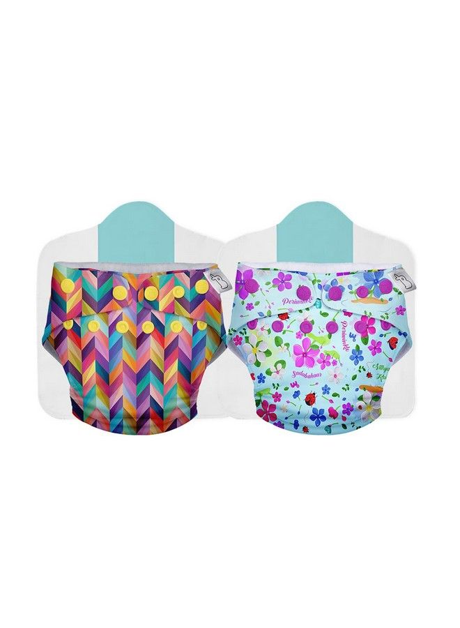 New Uno Freesize Cloth Diaper Set Of 2; Cloth Diaper For Babies 3M To 3Y ; Washable & Reusable Cloth Diaper ; Comes With Cloth Diaper Insert ; 2 Diaper And 2 Organic Cotton Soaker