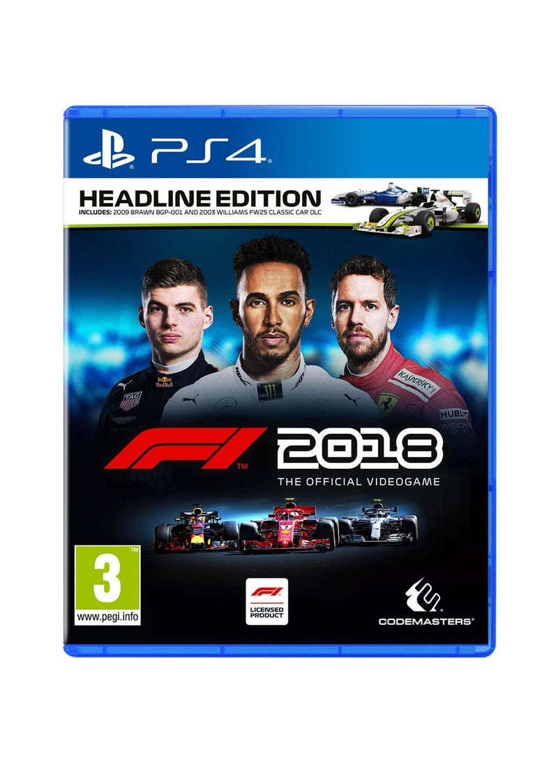 F1 2018 Headline Edition For PlayStation 4 - sports - playstation_4_ps4