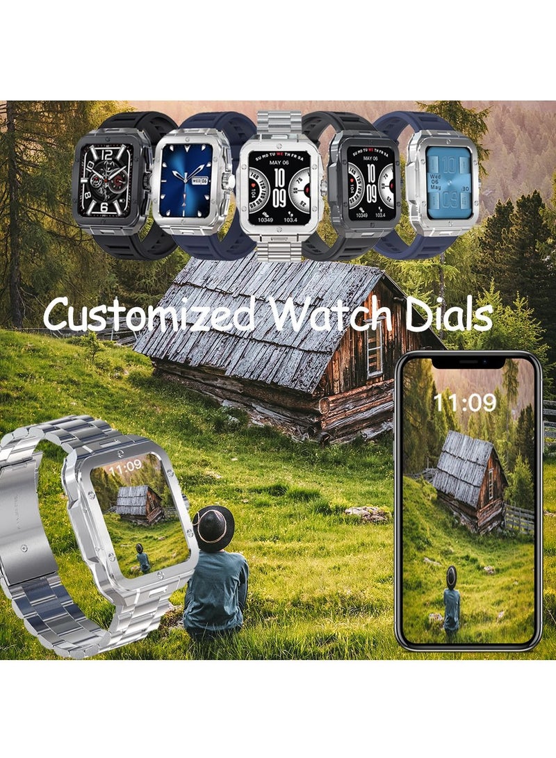Smart Watch for Men, Bluetooth Calling Fitness Tracker with Heart Rate Blood Oxygen Monitor IP68 Waterproof Classic Men Sports Watch for iOS Android