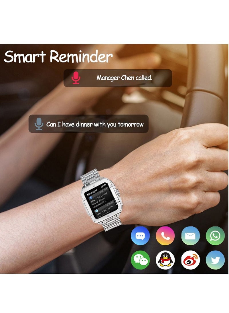 Smart Watch for Men, Bluetooth Calling Fitness Tracker with Heart Rate Blood Oxygen Monitor IP68 Waterproof Classic Men Sports Watch for iOS Android