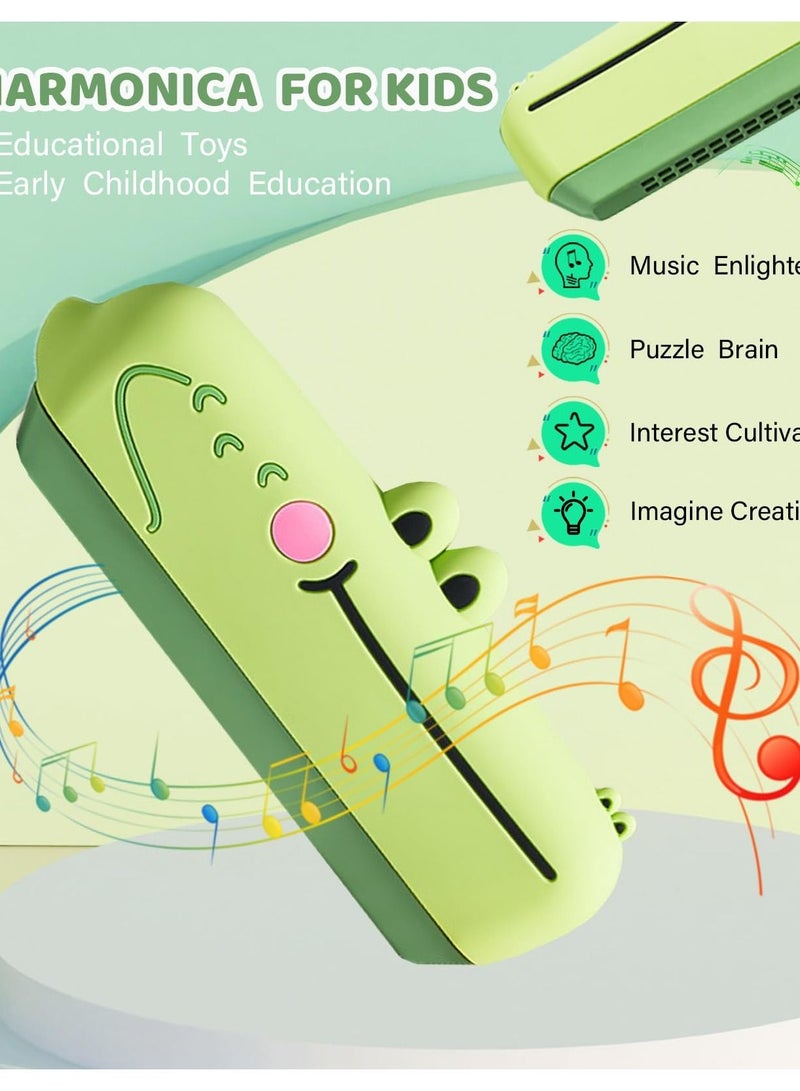 Harmonica for Kids, Key of 16-Hole Diatonic Harmonica with Protective Cover - Perfect Musical Instrument Toy for Boys and Girls Beginners, Ideal Birthday Gift and Party Fun
