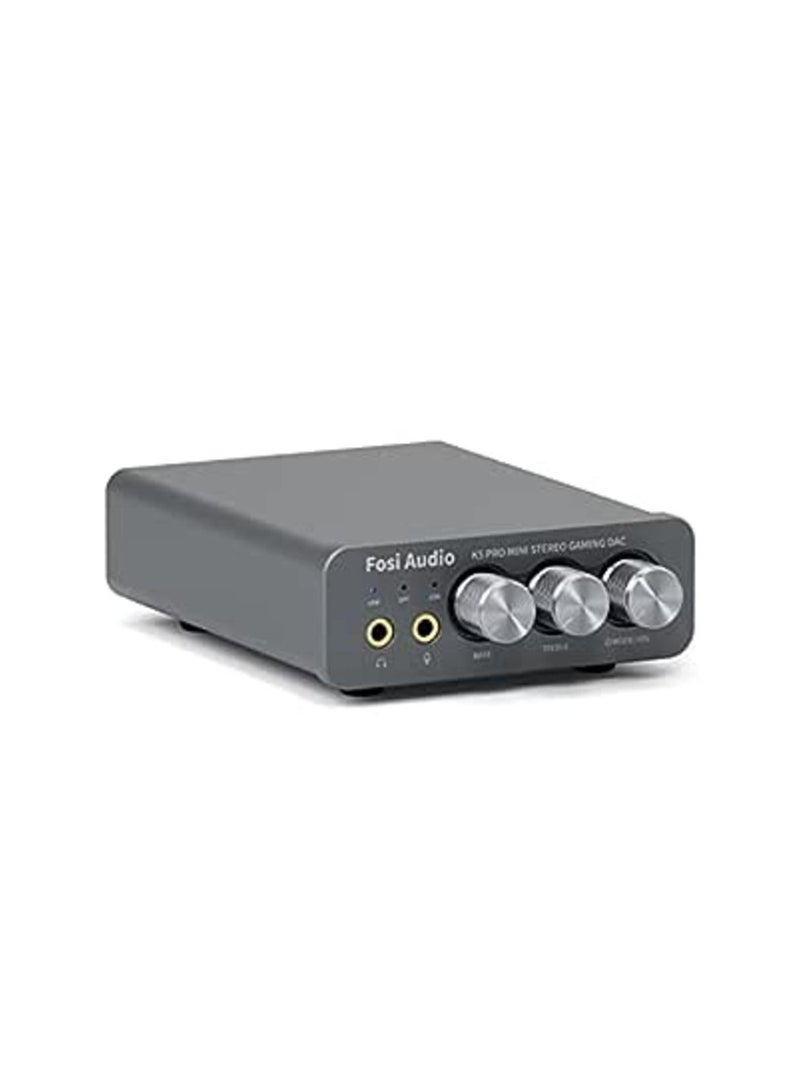 Fosi Audio K5 Pro Gaming DAC Mini Hi-Fi Stereo Audio Amplifier Converter USB Type C/Optical/Coaxial to RCA/3.5 mm AUX for PS5/PC/Mac/Computer