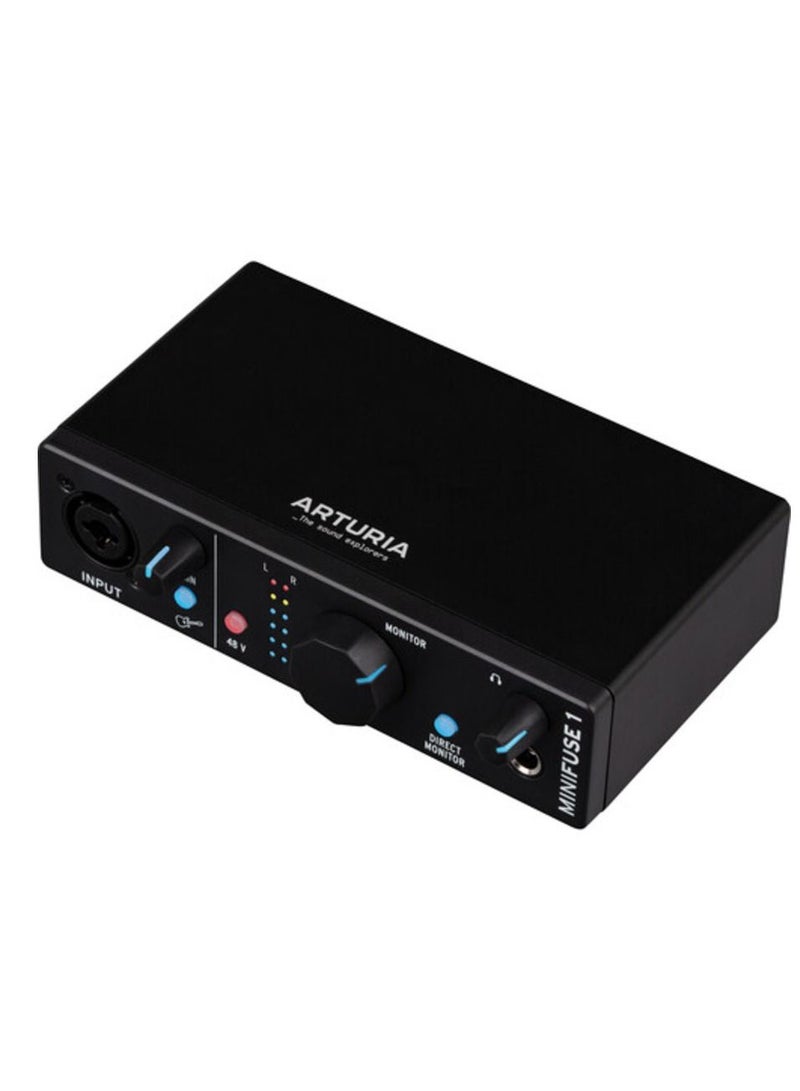 Arturia MiniFuse 1 USB Type-C Audio Interface (Black)