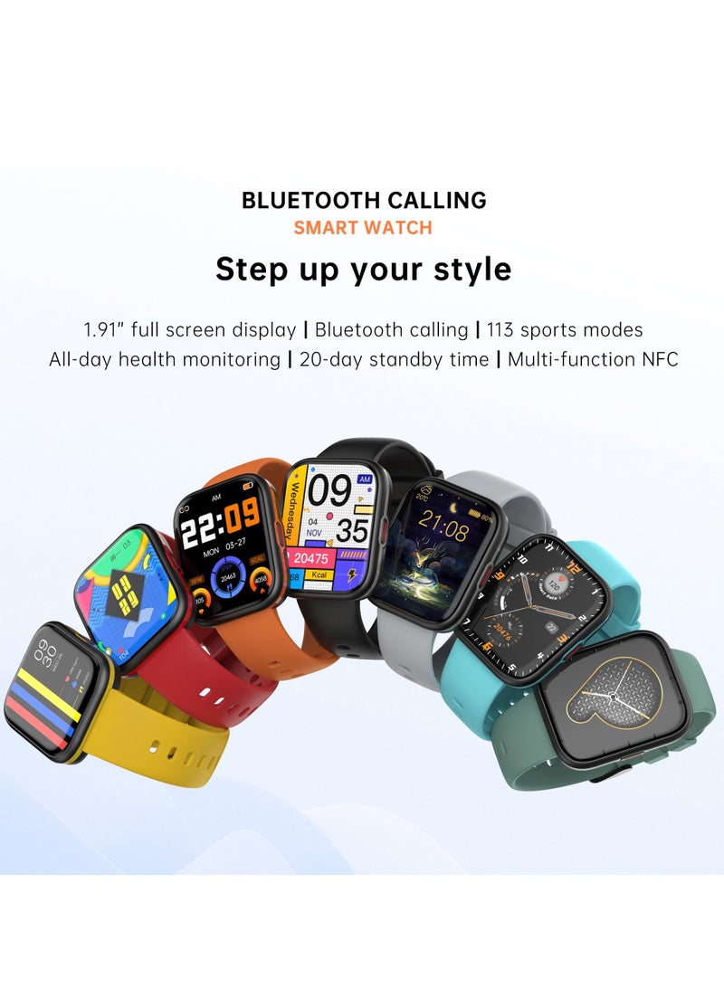 Sports Men's Smartwatch Fitness Tracker Waterproof Smart Watch for Men Women, Heart Rate Blood Pressure Monitor, Bluetooth Calls