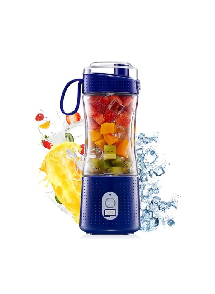 Multi-Design USB Rechargeable Electric Juice Blender 380.0 ml Blender-07 Dark Blue