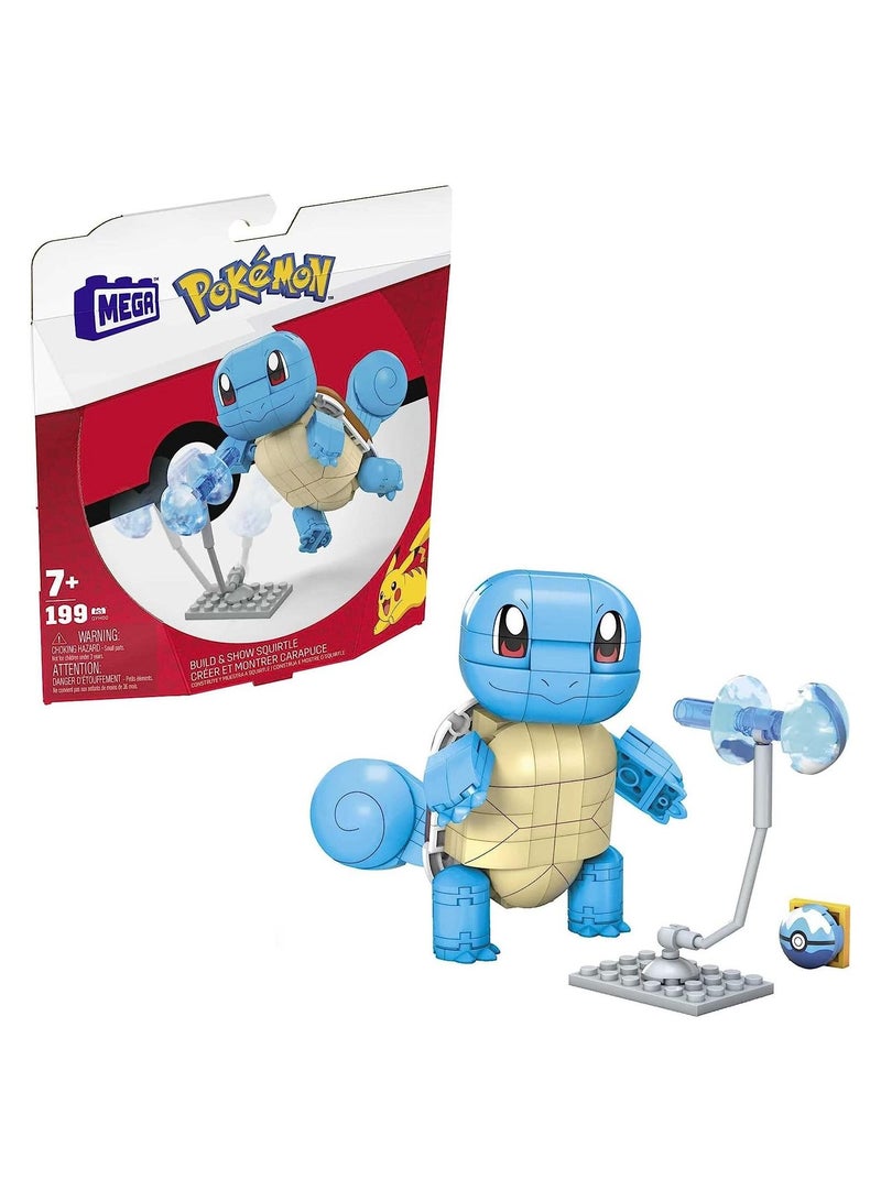 Construx Pokémon Build & Show Squirtle Building Toys for Kids 199pcs Set