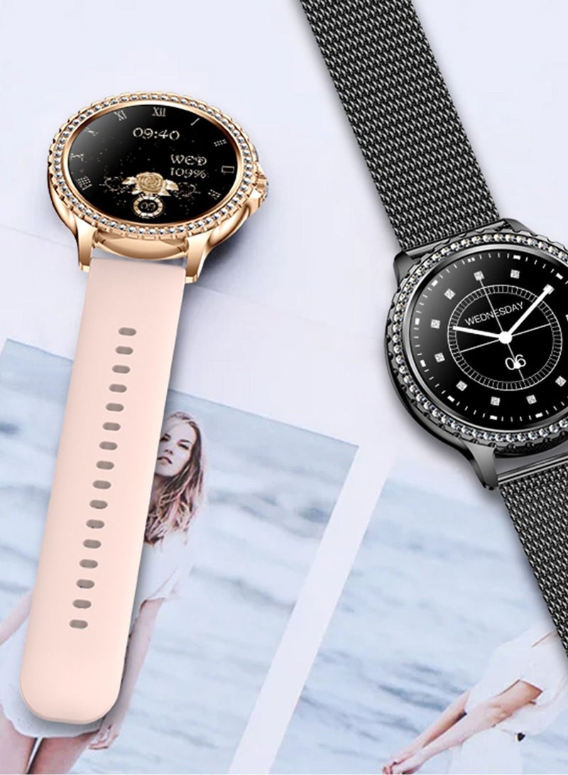 SmartWatch for Android IOS, Bluetooth Call Fitness Tracker with Heart Rate Sleep Monitor Diamonds Inlay Surface Smartwatch 1.32