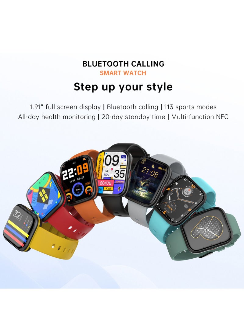 Sports Men's Smartwatch Fitness Tracker Waterproof Smart Watch for Men Women, Heart Rate Blood Pressure Monitor, Bluetooth Calls