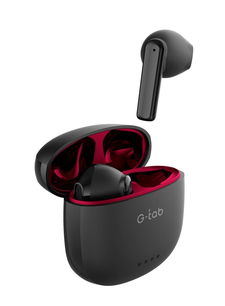 G-tab X5 Earbud/ENC Noise Reduction/Auto Connect/Hi-Fi Sound/Touch Sensor/35mAh Battery/5 Hour Talking Time/ Dual Mic/Stylish/Black Colour