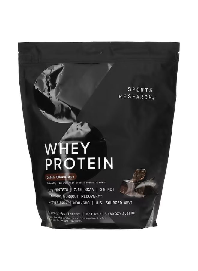 Sports Research Whey Protein Isolate Dutch Chocolate 5 lbs (2.27 kg)