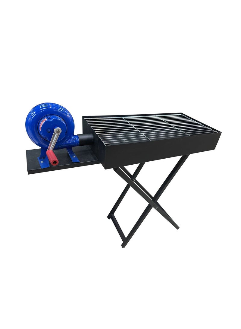 Charcoal BBQ Grill with Fan Integration 86x30x73cm