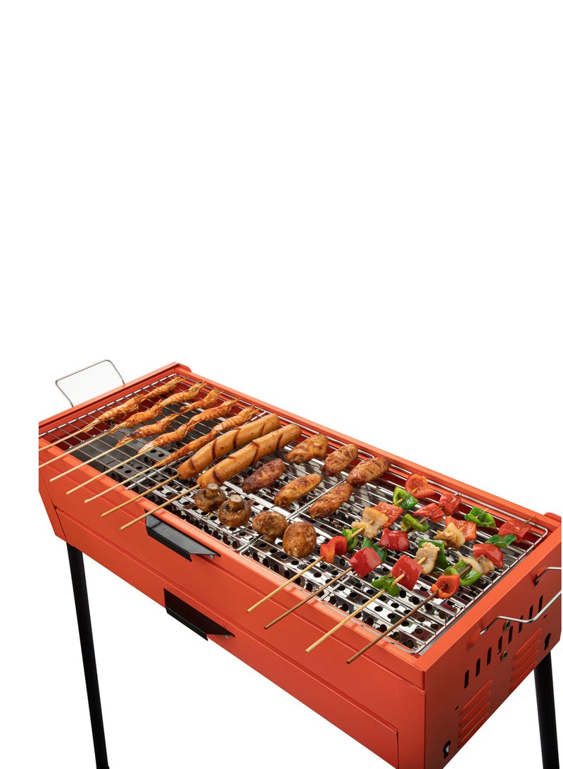 Portable Standing Barbecue Grill 72x28x85cm