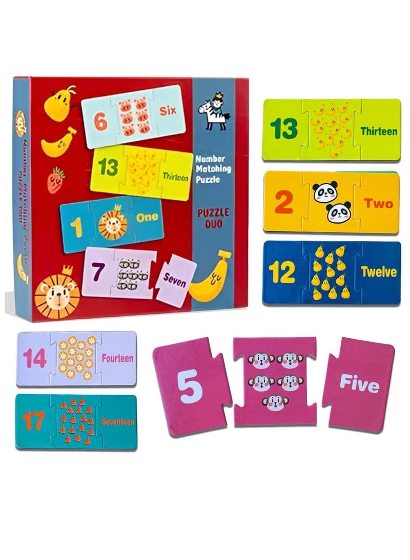 Duo Matching Puzzle Numbers Kids Jigsaw Educational Learning Puzzle