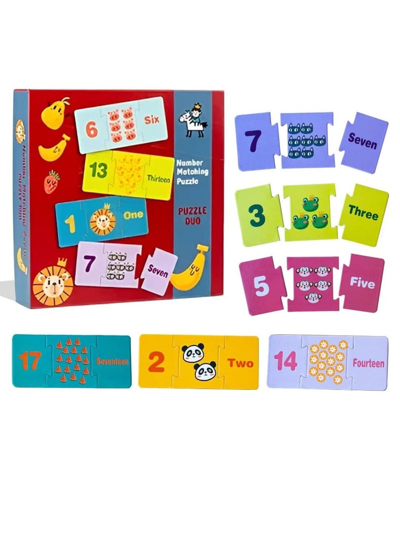 Duo Matching Puzzle Numbers Kids Jigsaw Educational Learning Puzzle