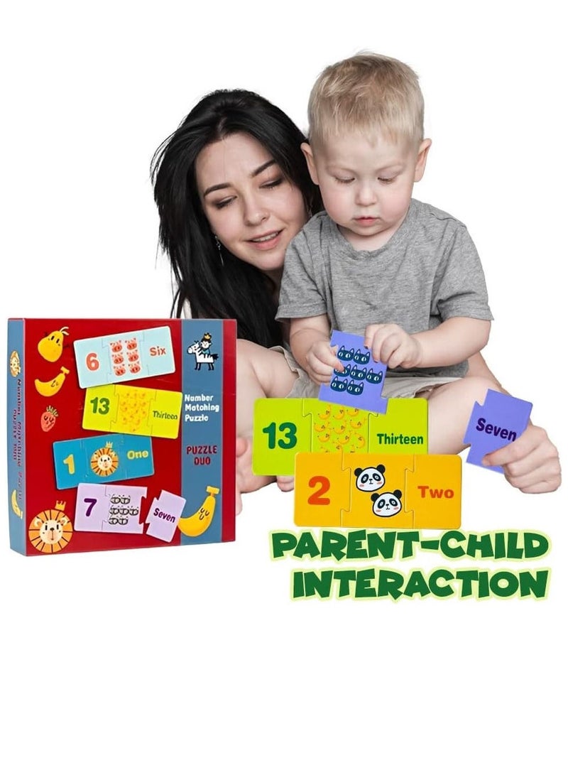 Duo Matching Puzzle Numbers Kids Jigsaw Educational Learning Puzzle