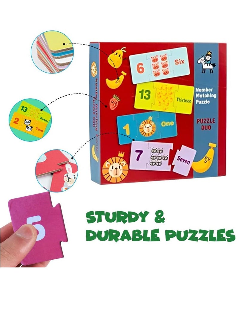 Duo Matching Puzzle Numbers Kids Jigsaw Educational Learning Puzzle