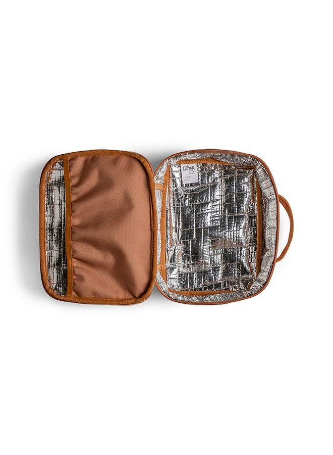 2023 Insulated Square Lunchbag Caramel