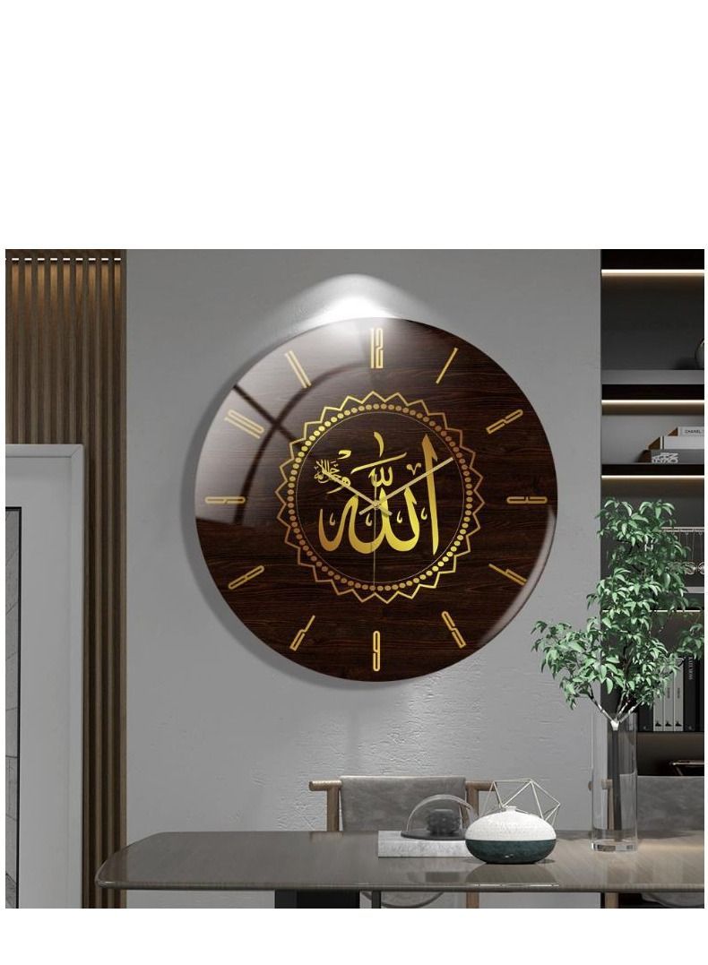 Acrylic Surah Al Ikhlas Wall Clock Islamic Calligraphy Gifts Eid Gift Ramadan Decor Luxury For Home 30cm