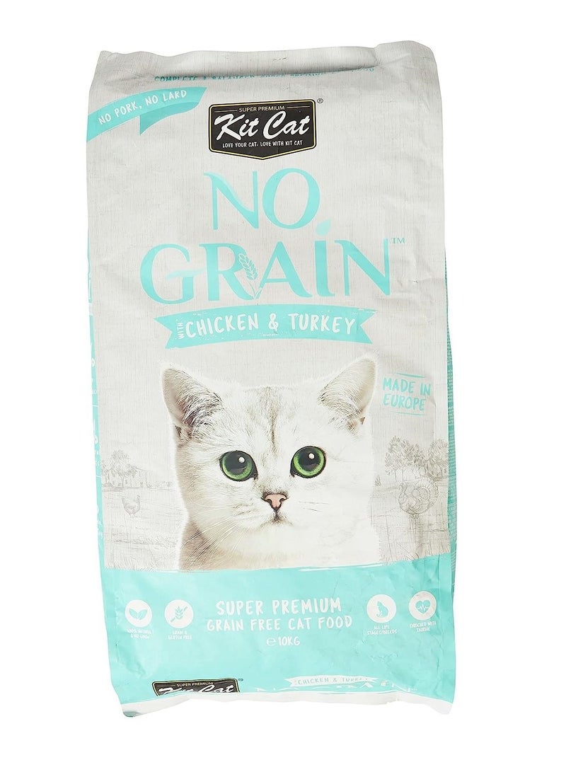 No Grain With Chicken And Turkey Cat Dry Food 10Kg