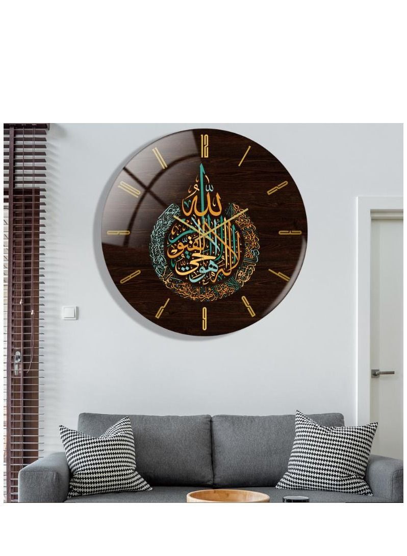 Acrylic Surah Al Ikhlas Wall Clock Islamic Calligraphy Gifts Eid Gift Ramadan Decor Luxury For Home 30cm