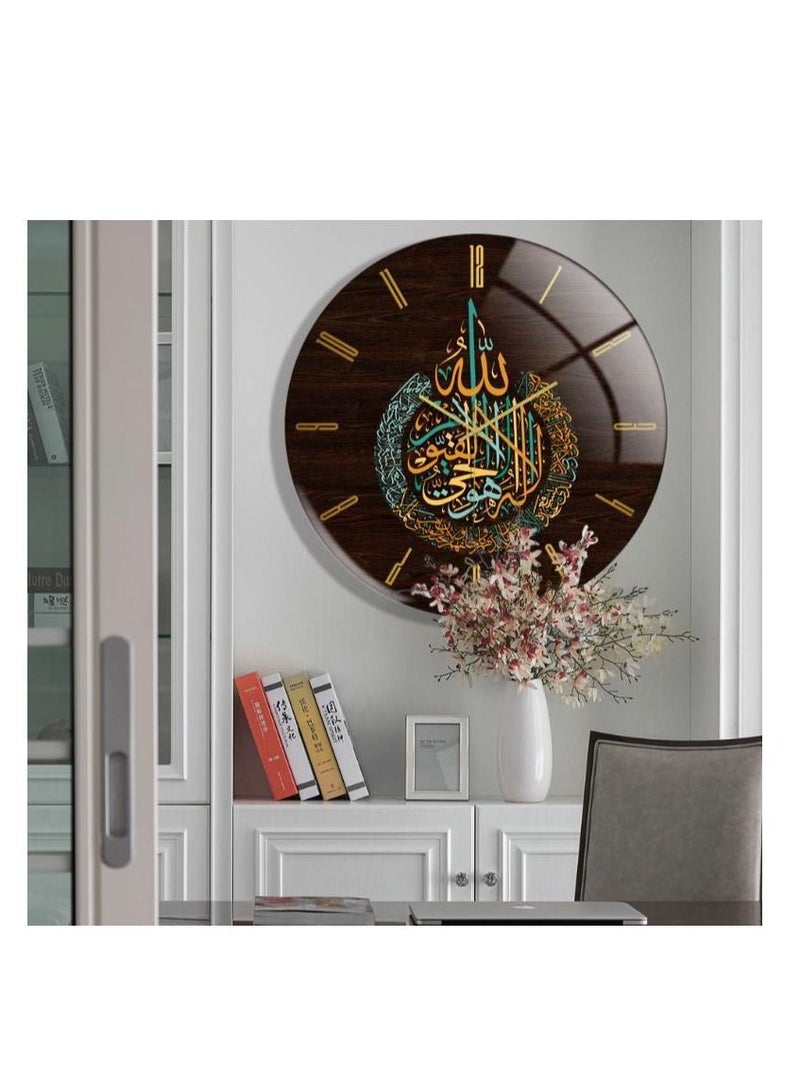 Acrylic Surah Al Ikhlas Wall Clock Islamic Calligraphy Gifts Eid Gift Ramadan Decor Luxury For Home 30cm
