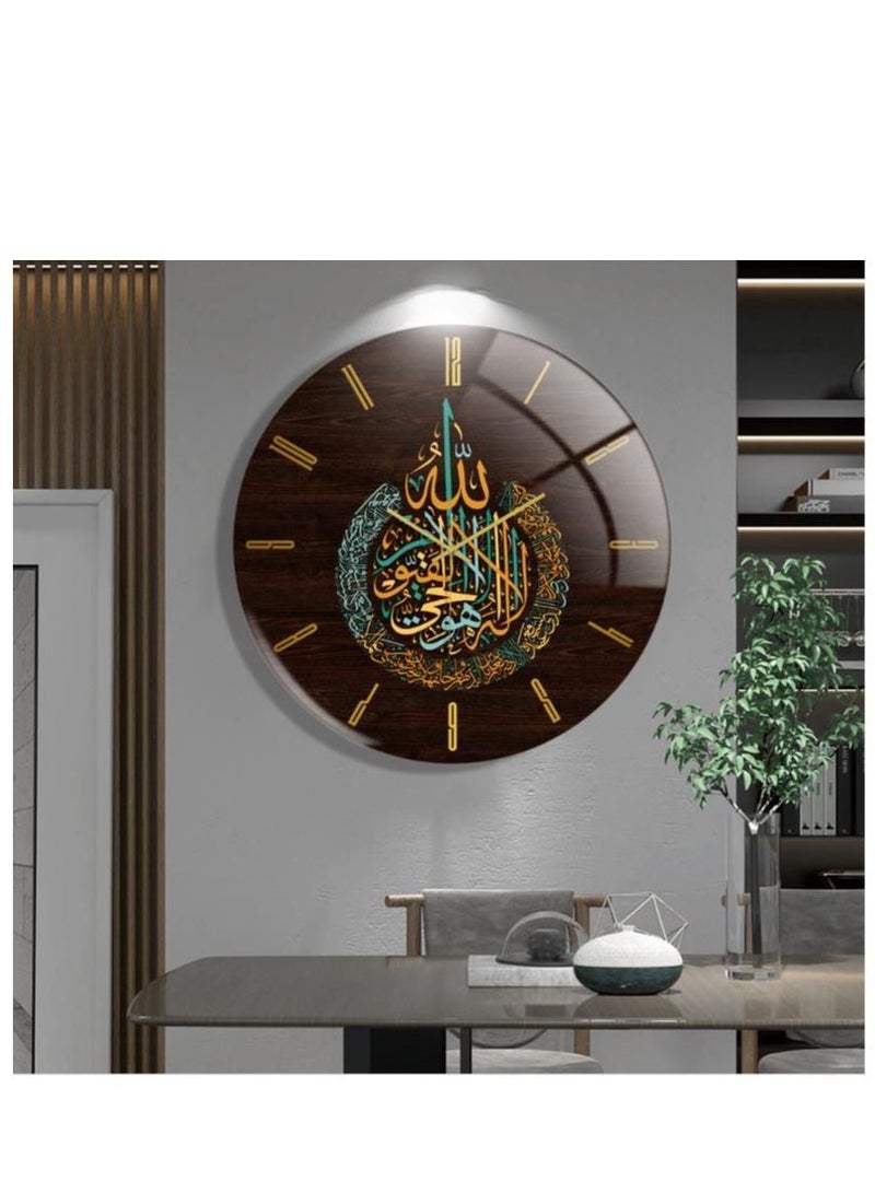 Acrylic Surah Al Ikhlas Wall Clock Islamic Calligraphy Gifts Eid Gift Ramadan Decor Luxury For Home 30cm