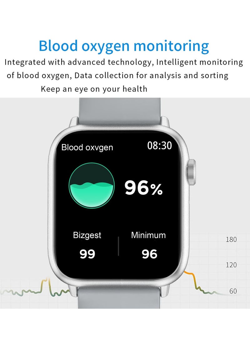 Smart Watches For Women Men,Fitness Tracker with Heart Rate Sleep Monitor,1.85” HD Full Touch IP67 Waterproof Casual Sport Smartwatch for Android IOS