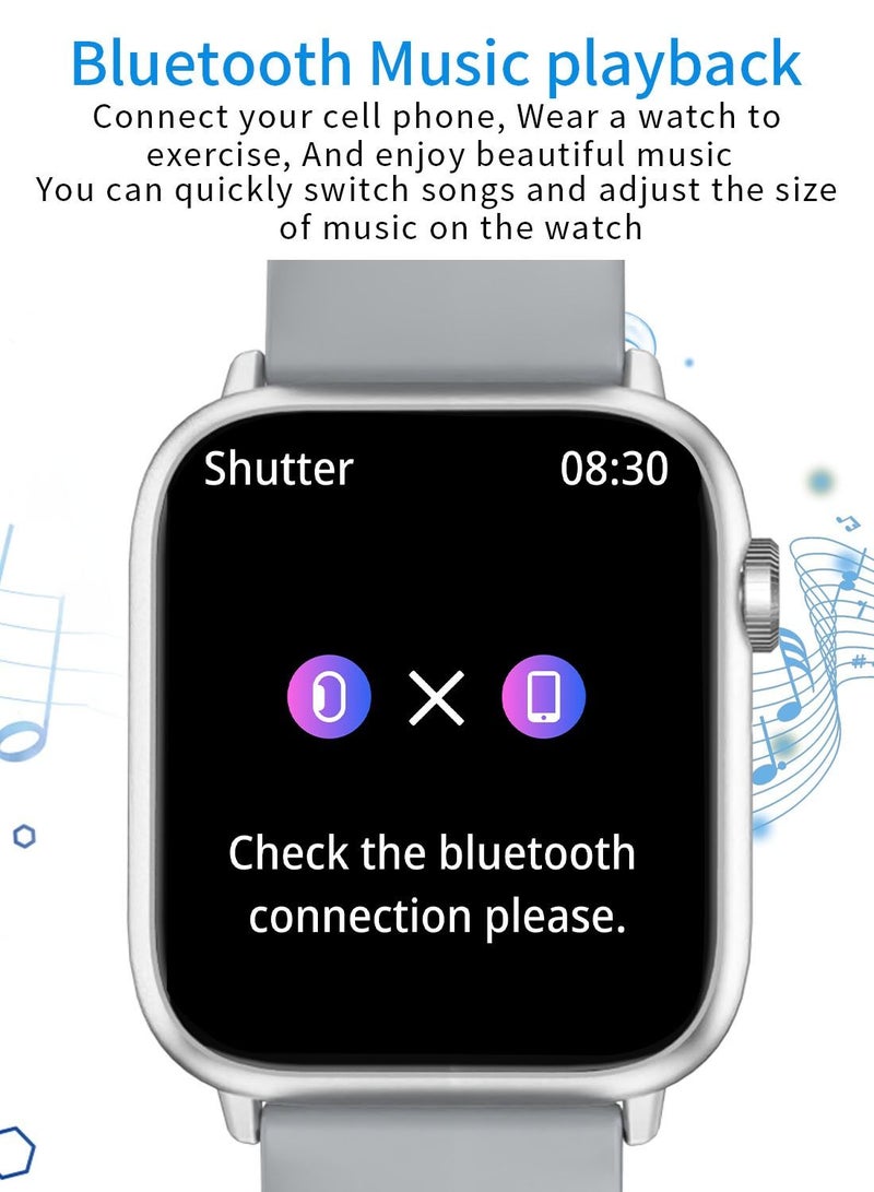 Smart Watches For Women Men,Fitness Tracker with Heart Rate Sleep Monitor,1.85” HD Full Touch IP67 Waterproof Casual Sport Smartwatch for Android IOS