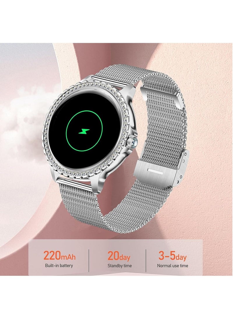 Women's Smartwatch 1.3 Inch Sports SmartWatch with Bluetooth Calling Fitness Tracker Sleep Heart Rate Monitor Smart Watch for Android iOS Pedometer