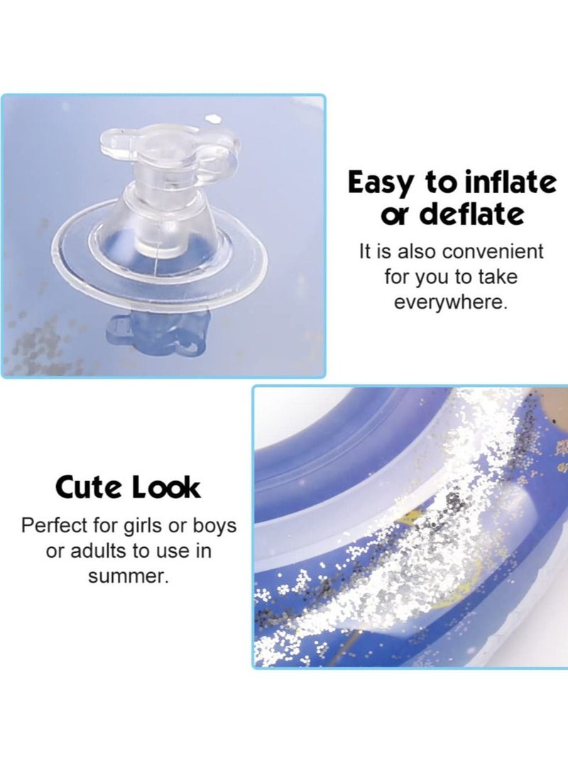 Glitter Pool Float, Colorful Swim Party Toys, Swimming Float, Suitable for Pool Parties Suitable for Water Sports, Protect your Own Safety