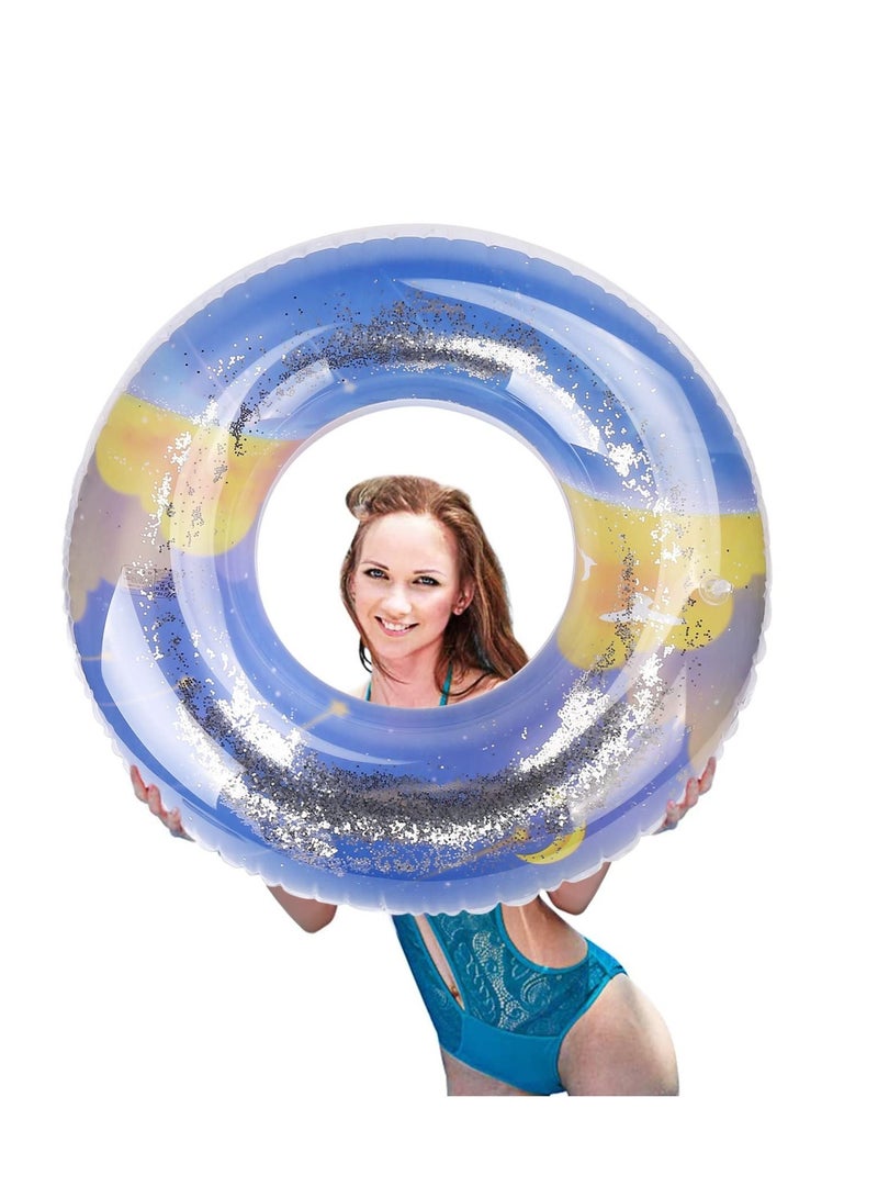 Glitter Pool Float, Colorful Swim Party Toys, Swimming Float, Suitable for Pool Parties Suitable for Water Sports, Protect your Own Safety